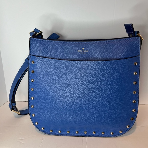 kate spade Handbags - Kate Spade Royal Blue Studded Crossbody Bag
